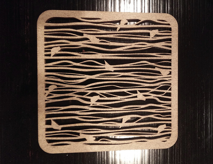 レーザー切り抜きコースター 高級飲食店向け 商材販売